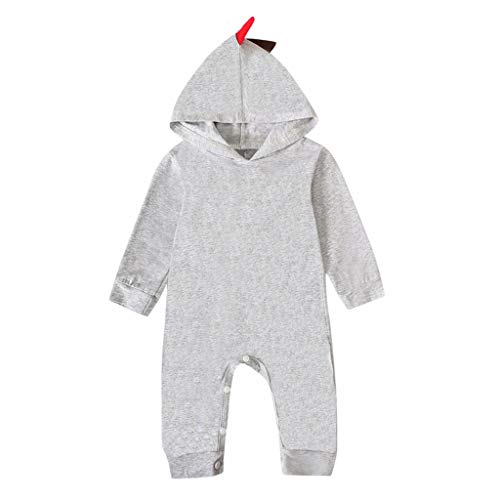 YWLINK Monos para Unisex Bebé ReciéN Nacido NiñOs NiñAs Dinosaurio con Capucha Mameluco Mono Trajes Conjunto Ropa Bebé De 3-24 Meses Ropa Abrigada De OtoñO E Invierno Pijamas