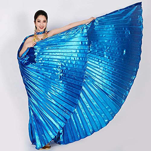 YWLINK Mujer 360 Grados Rendimiento Al Aire Libre Egipto Belly Wings Dancing Costume Accesorios para Danza del Vientre Alas De Mariposa Bien Parecido Fiesta De Coctel Tapiz 142CM