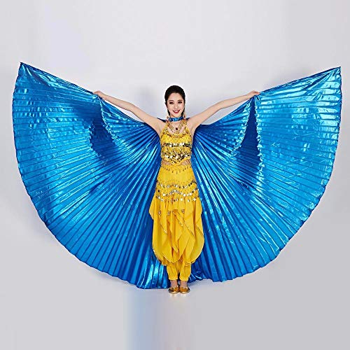 YWLINK Mujer 360 Grados Rendimiento Al Aire Libre Egipto Belly Wings Dancing Costume Accesorios para Danza del Vientre Alas De Mariposa Bien Parecido Fiesta De Coctel Tapiz 142CM