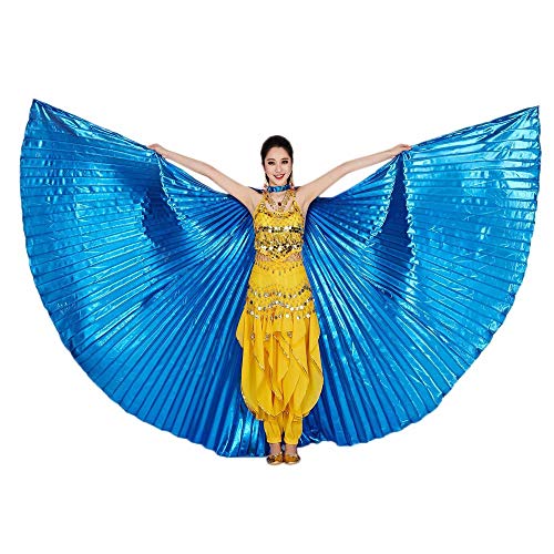 YWLINK Mujer 360 Grados Rendimiento Al Aire Libre Egipto Belly Wings Dancing Costume Accesorios para Danza del Vientre Alas De Mariposa Bien Parecido Fiesta De Coctel Tapiz 142CM