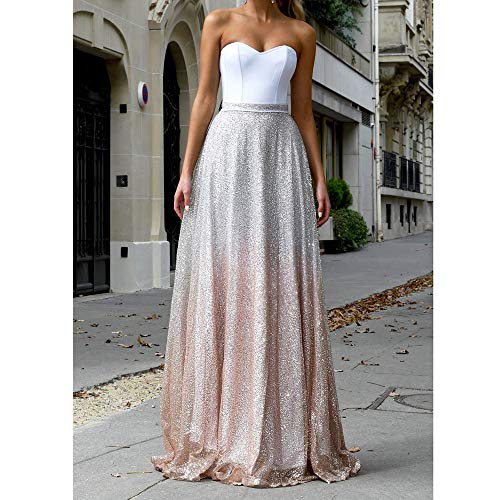 YWLINK Mujeres Vestido Elegante del Partido Moda Sin Mangas Sin Tirantes Atractivo Blanco Vestido De Fiesta De Coctel Slim Fit Lentejuelas Vestido De Novia Falda(Blanco,XL) YWLINK Mujeres Vestido Elegante del Partido Moda Sin Mangas Sin Tirantes Atractivo Blanco Vestido De Fiesta De Coctel Slim Fit Lentejuelas Vestido De Novia Falda(Blanco,XL)