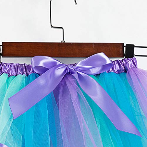 YWLINK NiñA Conjunto De 2 Piezas Tutu De Malla+Banda De Pelo ActuacióN De Danza/Carnaval/Vestido De Fiesta Ropa De NiñOs Regalo(Púrpura,5-8 años/M)