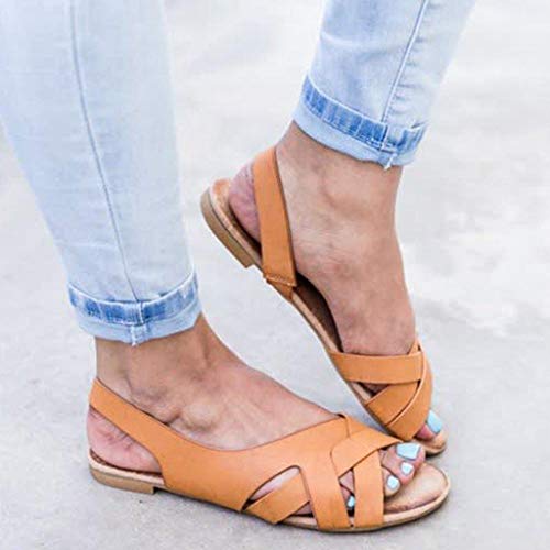YWLINK Sandalias De Verano De Roma para Mujer Zapatillas De Playa De CáñAmo De Cuerda Plana para Estudiantes Sandalias De Punta Abierta Fiesta Punta Abierta Regalo (Amarillo,36EU) YWLINK Sandalias De Verano De Roma para Mujer Zapatillas De Playa De CáñAmo De Cuerda Plana para Estudiantes Sandalias De Punta Abierta Fiesta Punta Abierta Regalo (Amarillo,36EU)