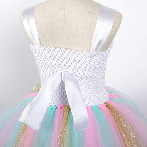 YWLINK Vestido De Princesa De Navidad Halloween NiñAs Falda De Ballet Honda Tutu De Gasa Esmoquin EspectáCulo De Danza Rendimiento Regalo Fiesta Falda De Baile(Multicolor,3-4 años)