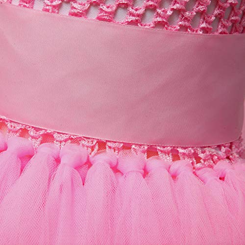 YWLINK Vestido De Princesa De Navidad Halloween NiñAs Falda De Ballet Honda Tutu De Gasa Esmoquin EspectáCulo De Danza Rendimiento Regalo Fiesta Falda De Baile(Rosado,5-6 años)