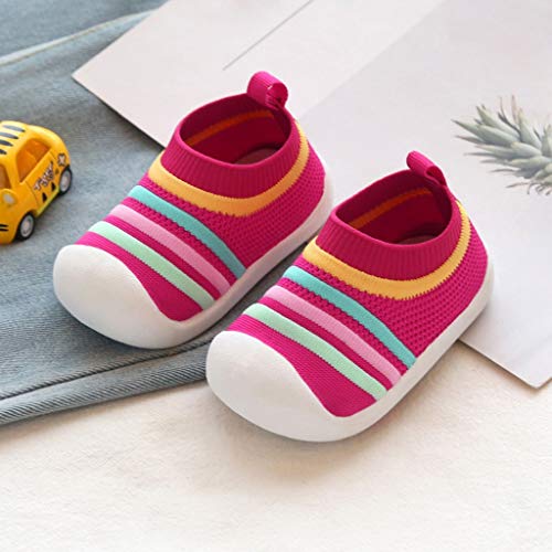 YWLINK Zapatos De Primer Paso Zapatos para BebéS De Suela Blanda Antideslizantes Zapatillas EláSticas De Malla Transpirable Zapatos De Cama Regalo De CumpleañOs