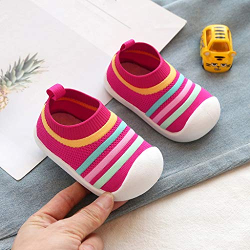 YWLINK Zapatos De Primer Paso Zapatos para BebéS De Suela Blanda Antideslizantes Zapatillas EláSticas De Malla Transpirable Zapatos De Cama Regalo De CumpleañOs