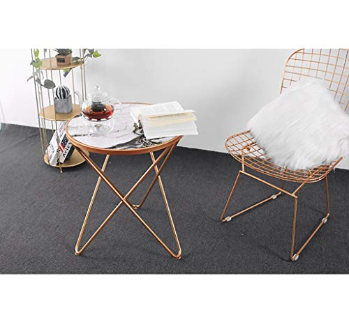YWXCJ Tavolini da caffè Mesa de Centro Redonda de Hierro Forjado de Metal nórdico Simple pequeño apartamento Sala de Estar sofá Mesa pequeña Mesa de mármol tavolini di piccole dimensioni (Color : B) YWXCJ Tavolini da caffè Mesa de Centro Redonda de Hierro Forjado de Metal nórdico Simple pequeño apartamento Sala de Estar sofá Mesa pequeña Mesa de mármol tavolini di piccole dimensioni (Color : B)