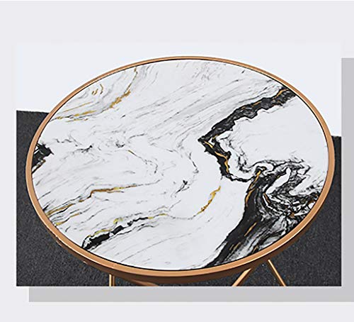 YWXCJ Tavolini da caffè Mesa de Centro Redonda de Hierro Forjado de Metal nórdico Simple pequeño apartamento Sala de Estar sofá Mesa pequeña Mesa de mármol tavolini di piccole dimensioni (Color : B) YWXCJ Tavolini da caffè Mesa de Centro Redonda de Hierro Forjado de Metal nórdico Simple pequeño apartamento Sala de Estar sofá Mesa pequeña Mesa de mármol tavolini di piccole dimensioni (Color : B)