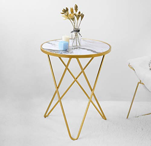 YWXCJ Tavolini da caffè Mesa de Centro Redonda de Hierro Forjado de Metal nórdico Simple pequeño apartamento Sala de Estar sofá Mesa pequeña Mesa de mármol tavolini di piccole dimensioni (Color : B) YWXCJ Tavolini da caffè Mesa de Centro Redonda de Hierro Forjado de Metal nórdico Simple pequeño apartamento Sala de Estar sofá Mesa pequeña Mesa de mármol tavolini di piccole dimensioni (Color : B)