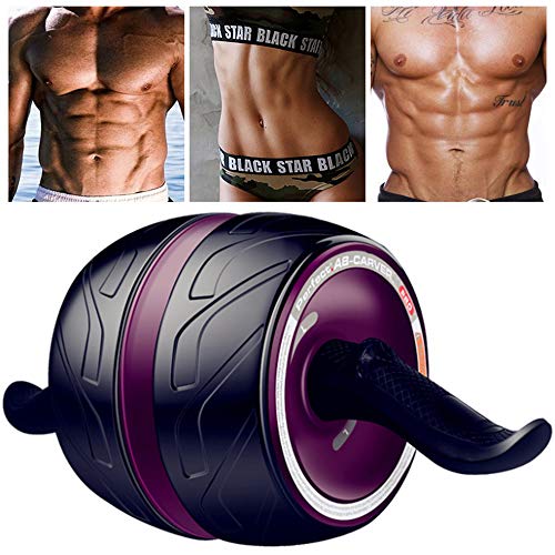 YWZQ Rodillo Abdominal, Abs Ruedas Crunch máquina Abdominal Armas Ejercicio Rodillo Fuerza Agilidad trainin Body Building,Púrpura