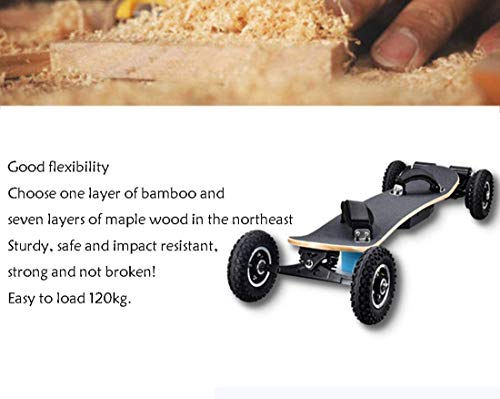 Yxs Science 40 km/h Off Road Skateboard eléctrico, Longboard de montaña motorizada con Motores duales con Control Remoto inalámbrico, 8 Capas, Todo Terreno, para niños Adolescentes Yxs Science 40 km/h Off Road Skateboard eléctrico, Longboard de montaña motorizada con Motores duales con Control Remoto inalámbrico, 8 Capas, Todo Terreno, para niños Adolescentes