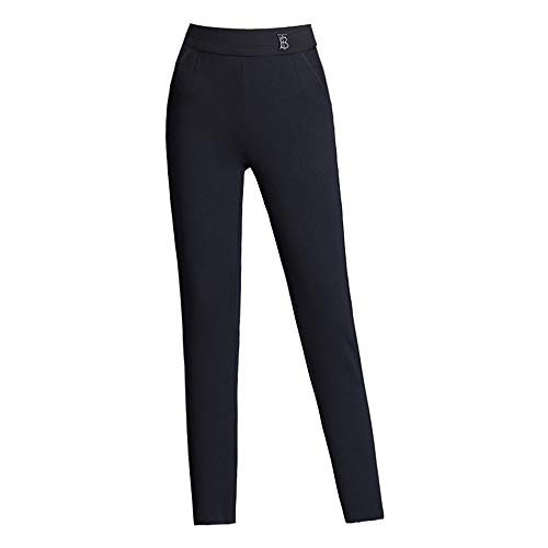 YXSSC Cachemira Leggings Pantalones Gruesos Pantalones de Desgaste Exterior Femenina 2019 Nuevo Invierno Alta Cintura Delgada significativamente Pantalones lápiz pies Calientes,Negro,L