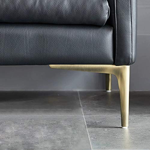 YXW Juego de 4 Modernas Metal Triangulares Patas para Muebles, para Sofá Baño Mesita Patas de Mesa, con Tornillos, Oro Rosa, Color de Grano de Madera, 15 cm de Carga 200 kg