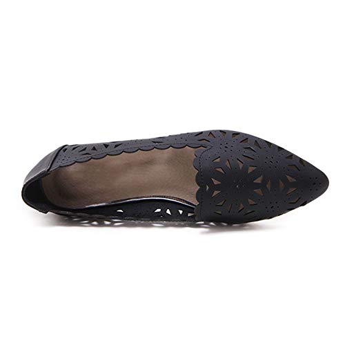 YXZNB Mujer Bailarinas, Pisos para De Zapatos Zapatos De Las Bombas Ahueca hacia Fuera El Ballet En Punta Pisos De Malla Transpirable En Los Zapatos De La Bailarina,Negro,38 YXZNB Mujer Bailarinas, Pisos para De Zapatos Zapatos De Las Bombas Ahueca hacia Fuera El Ballet En Punta Pisos De Malla Transpirable En Los Zapatos De La Bailarina,Negro,38