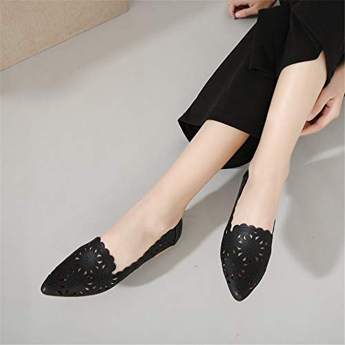 YXZNB Mujer Bailarinas, Pisos para De Zapatos Zapatos De Las Bombas Ahueca hacia Fuera El Ballet En Punta Pisos De Malla Transpirable En Los Zapatos De La Bailarina,Negro,38 YXZNB Mujer Bailarinas, Pisos para De Zapatos Zapatos De Las Bombas Ahueca hacia Fuera El Ballet En Punta Pisos De Malla Transpirable En Los Zapatos De La Bailarina,Negro,38