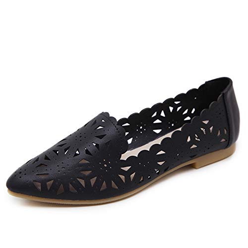 YXZNB Mujer Bailarinas, Pisos para De Zapatos Zapatos De Las Bombas Ahueca hacia Fuera El Ballet En Punta Pisos De Malla Transpirable En Los Zapatos De La Bailarina,Negro,38 YXZNB Mujer Bailarinas, Pisos para De Zapatos Zapatos De Las Bombas Ahueca hacia Fuera El Ballet En Punta Pisos De Malla Transpirable En Los Zapatos De La Bailarina,Negro,38