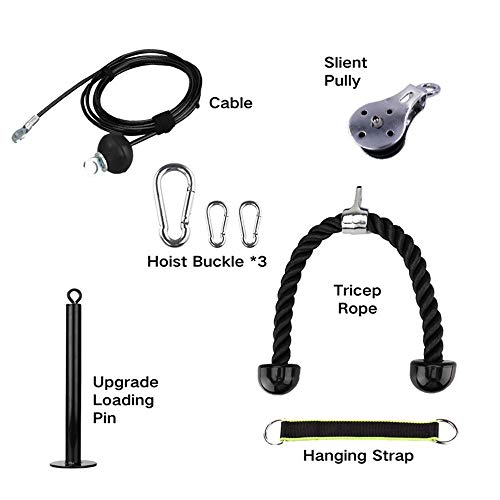 YYDM 8PCS Antebrazo Muñeca Rodillo Entrenador De Fuerza del Brazo, Adjunto Aptitud Bricolaje Polea del Cable De La Máquina, De Hombros Bíceps Y Tríceps De Entrenamiento Volver, Gimnasio En Casa,1.8m YYDM 8PCS Antebrazo Muñeca Rodillo Entrenador De Fuerza del Brazo, Adjunto Aptitud Bricolaje Polea del Cable De La Máquina, De Hombros Bíceps Y Tríceps De Entrenamiento Volver, Gimnasio En Casa,1.8m