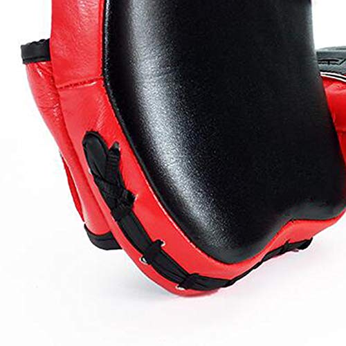 YYMM Almohadilla de Boxeo 2 unids, Curved Ajustable Muay Thai Punching Boxing Pads, PU Cuero Palm Taekwondo Capacitación para Strike Target Taekwondo Equipment