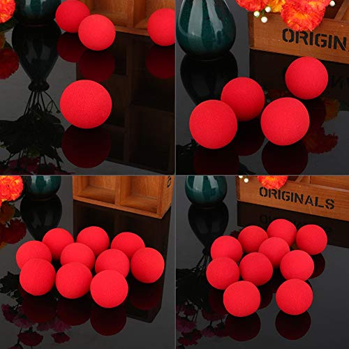 YYRL Mini Bola de Esponja 10Pcs Esponja Roja Softbol Primer Plano Calle Clásico Comedia Truco Props Juguetes