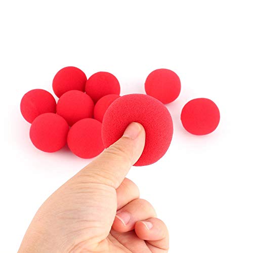 YYRL Mini Bola de Esponja 10Pcs Esponja Roja Softbol Primer Plano Calle Clásico Comedia Truco Props Juguetes