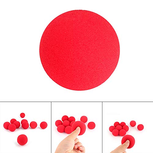 YYRL Mini Bola de Esponja 10Pcs Esponja Roja Softbol Primer Plano Calle Clásico Comedia Truco Props Juguetes