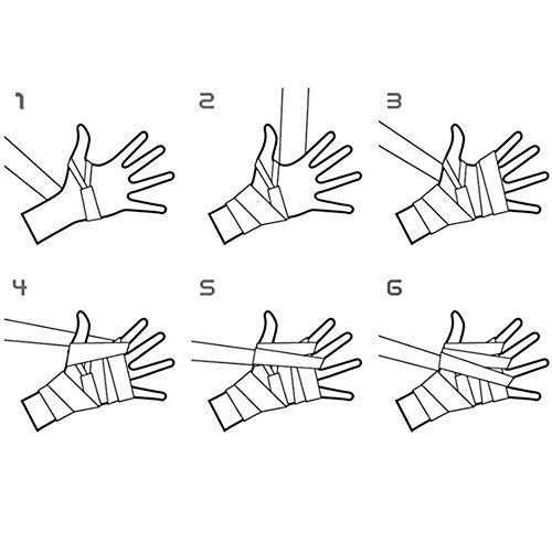 yyuezhi Vendaje de Boxeo de Algodón Negro Vendaje de Algodón 1 par de Algodón Vendajes Deportivos Atadas Las Manos Guantes de la Correa de Sudor Absorbente Boxeo Vendajes 3 Metros