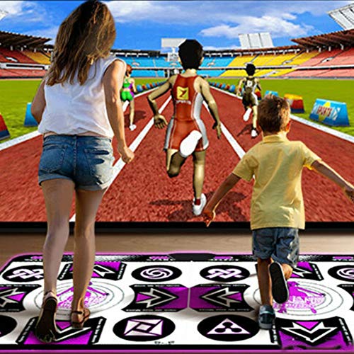 YYWJ Dance Mat - Alfombrilla de danza inalámbrica con doble jugador, antideslizante, plug & play para XP Win7, 8, 10, TV, proyector 4/6, botón direccional, regalo para niños, niñas, adultos