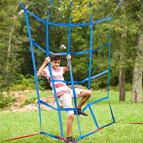 YYXT Ninja Rope Slackline Monkey Bar Kit Juego De Accesorios para Slackline para Niños Equipado con Los Accesorios Más Completos para Niños con Columpios, escaleras de Cuerda y Redes de obstáculos.