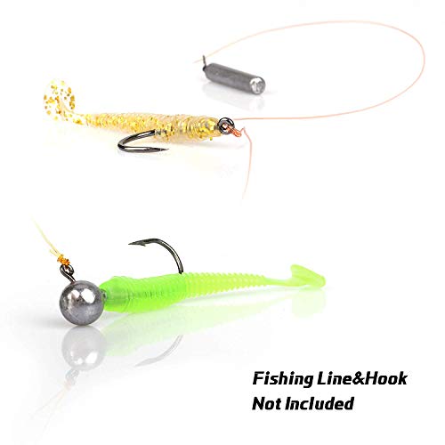 YYYY SeƱuelos de Pesca Kit de 50 SeƱuelos de Vinilo 7cm YYYY SeƱuelos de Pesca Kit de 50 SeƱuelos de Vinilo 7cm
