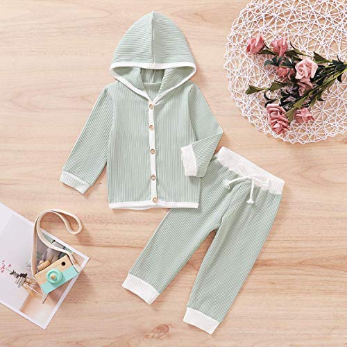 YZ-YUAN Niñas bebés Otoño Invierno Trajes Sudadera con Capucha de Manga Larga Top sólido Pantalón Largo Conjuntos de Ropa para niña recién Nacida YZ-YUAN Niñas bebés Otoño Invierno Trajes Sudadera con Capucha de Manga Larga Top sólido Pantalón Largo Conjuntos de Ropa para niña recién Nacida
