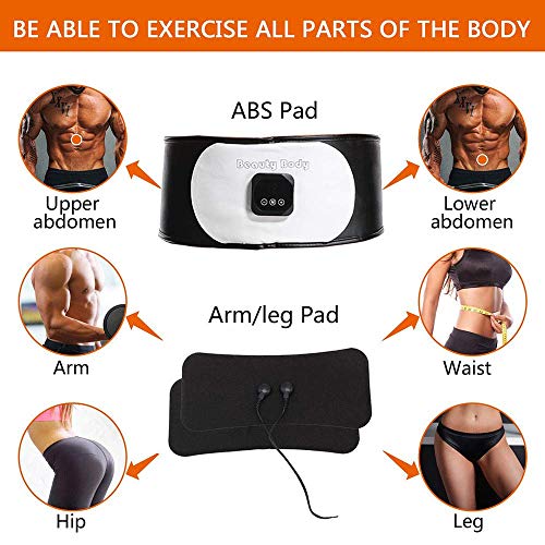 YZ-YUAN Relajación en el hogar Lzour Abdominal Trainer Ultimate Waist Trim Estimulador de Abdomen Hombres Mujeres Entrenamiento Abs Entrenamiento Equipo de Ejercicio Estimulador portátil Abdomen