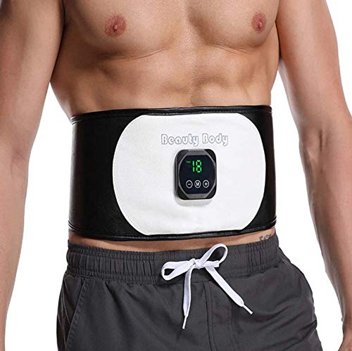 YZ-YUAN Relajación en el hogar Lzour Abdominal Trainer Ultimate Waist Trim Estimulador de Abdomen Hombres Mujeres Entrenamiento Abs Entrenamiento Equipo de Ejercicio Estimulador portátil Abdomen