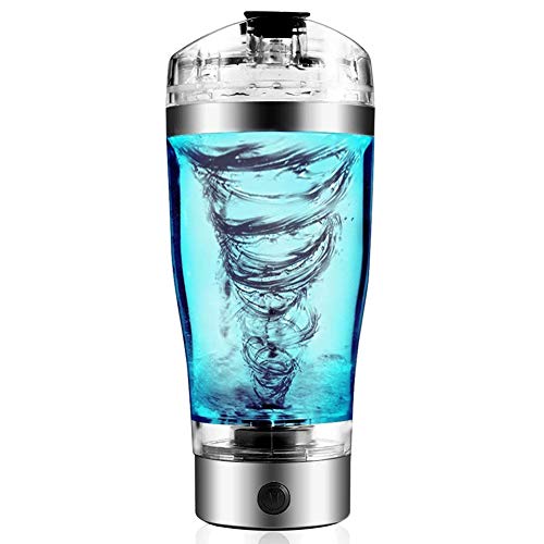 YZCX Proteínas Shaker Botella, 600ML Mixer Eléctrica Botella Blender Botella Mixer Cup, Recargable USB, Automática Vortex, BPA- Free, Desmontable para Jugos, Cócteles, Café, Té.