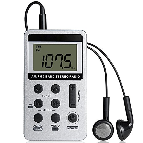YZCX Radio Pequeña Portatil, Mini Radio de Bolsillo Pocket Am/FM 2 Bandas de Radio Estéreo DSP Digital Tuning Receptor con Pantalla LCD USB Recargable y Auricular para Caminar (Blanco) YZCX Radio Pequeña Portatil, Mini Radio de Bolsillo Pocket Am/FM 2 Bandas de Radio Estéreo DSP Digital Tuning Receptor con Pantalla LCD USB Recargable y Auricular para Caminar (Blanco)
