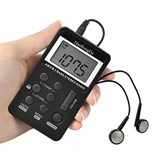 YZCX Radio Pequeña Portatil, Mini Radio de Bolsillo Pocket Am/FM 2 Bandas de Radio Estéreo DSP Digital Tuning Receptor con Pantalla LCD USB Recargable y Auricular para Caminar (Negro) YZCX Radio Pequeña Portatil, Mini Radio de Bolsillo Pocket Am/FM 2 Bandas de Radio Estéreo DSP Digital Tuning Receptor con Pantalla LCD USB Recargable y Auricular para Caminar (Negro)