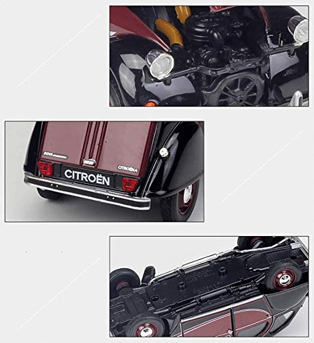 YZHM Cast Auto Realista Citroen 2CV 6 Juguetes Modelo Charleston para niños Puede Abrir la Puerta Adaptada a los Adultos y coleccionistas