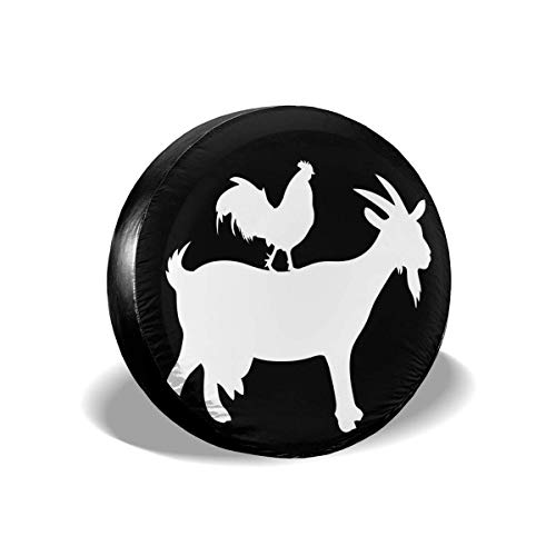 Y.Z.L. Funda para Neumáticos Cubierta para Rueda de Repuesto Protección Bolsa de Almacenamiento Cabra y Gallo 14/15/16/17inch Y.Z.L. Funda para Neumáticos Cubierta para Rueda de Repuesto Protección Bolsa de Almacenamiento Cabra y Gallo 14/15/16/17inch