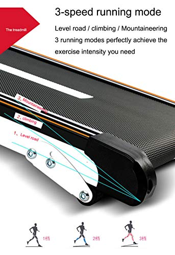 YZT QUEEN Mini Cinta de Correr mecánica silenciosa de amortiguación Plegable para Cinta de Correr Plegable doméstica pequeña, con Cuerda de Fitness y Panel de Instrumentos multifunción,Negro