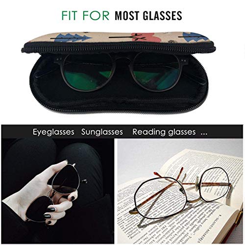 YZXC - Estuche para gafas con árboles elípticos y árboles triangulares que protege y almacena las gafas de sol, las gafas de lectura y la mayoría de las gafas, adecuado para hombres, mujeres y niños
