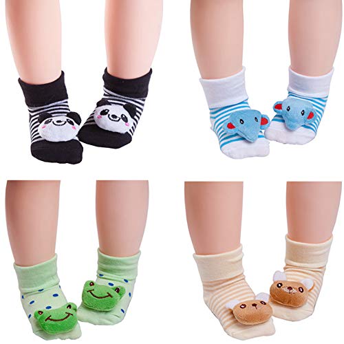 Z-Chen Pack de 6 Pares Calcetines Antideslizantes para Bebé, Set A, 0-9 Meses Z-Chen Pack de 6 Pares Calcetines Antideslizantes para Bebé, Set A, 0-9 Meses