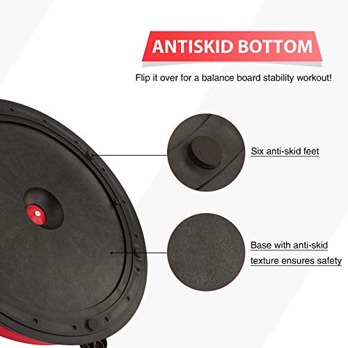 Z ZELUS 60 cm Pelota de Equilibrio Inflable con Bomba Bola de Yoga con 2 Bandas de Fitness Pelota de Yoga con Plataforma Capacidad 300 kg Equipo de Entrenamiento de Fuerza Yoga, Fitness (Rojo y negro) Z ZELUS 60 cm Pelota de Equilibrio Inflable con Bomba Bola de Yoga con 2 Bandas de Fitness Pelota de Yoga con Plataforma Capacidad 300 kg Equipo de Entrenamiento de Fuerza Yoga, Fitness (Rojo y negro)