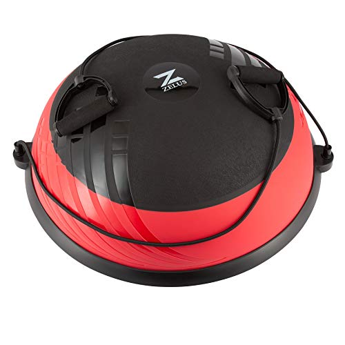Z ZELUS 60 cm Pelota de Equilibrio Inflable con Bomba Bola de Yoga con 2 Bandas de Fitness Pelota de Yoga con Plataforma Capacidad 300 kg Equipo de Entrenamiento de Fuerza Yoga, Fitness (Rojo y negro) Z ZELUS 60 cm Pelota de Equilibrio Inflable con Bomba Bola de Yoga con 2 Bandas de Fitness Pelota de Yoga con Plataforma Capacidad 300 kg Equipo de Entrenamiento de Fuerza Yoga, Fitness (Rojo y negro)