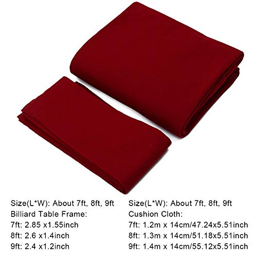 Zacha Billard Pool Mesa Cloth Professional Snooker 6 bandas duraderas 7 8 pies de fieltro, accesorios para jugar deportivo, juego de manta, hotel, club interior (8 patas), color azul Zacha Billard Pool Mesa Cloth Professional Snooker 6 bandas duraderas 7 8 pies de fieltro, accesorios para jugar deportivo, juego de manta, hotel, club interior (8 patas), color azul