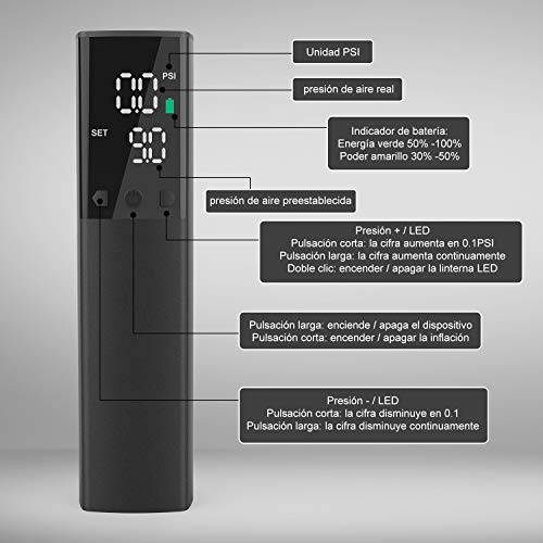 Zacro Inflador Balones AutomĂĄtico Bomba de Bola ElĂ©ctrica PortĂĄtil con Pantalla LCD + LED Luz + 7 Agujas + Pouch, Sports Ball Pump Inflator para FĂștbol, Baloncesto, Voleibol, Rugby, Anillo de NataciĂłn Zacro Inflador Balones AutomĂĄtico Bomba de Bola ElĂ©ctrica PortĂĄtil con Pantalla LCD + LED Luz + 7 Agujas + Pouch, Sports Ball Pump Inflator para FĂștbol, Baloncesto, Voleibol, Rugby, Anillo de NataciĂłn