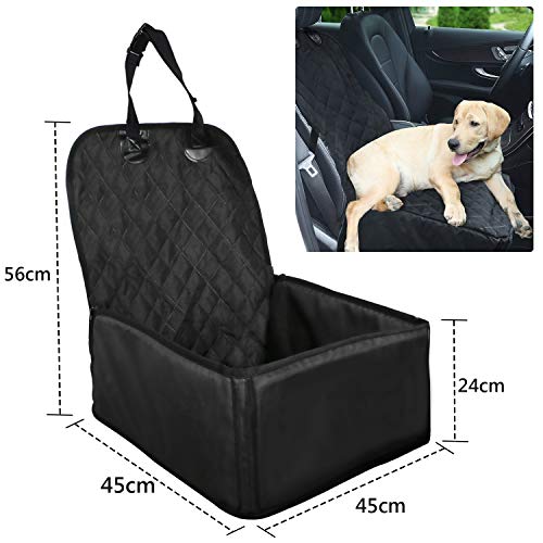 Zaeel Cubierta Asiento Coche Perro, Protector de Asiento de Coche para Mascota 2 en 1 Funda Impermeable con Doble Cremallera Cubierta de Protección del Perro para Mascotas y Viajes