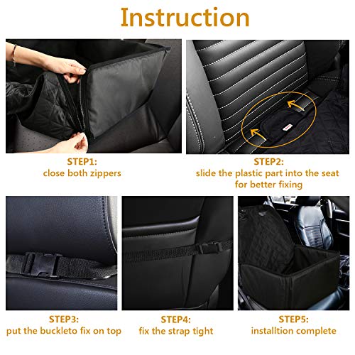 Zaeel Cubierta Asiento Coche Perro, Protector de Asiento de Coche para Mascota 2 en 1 Funda Impermeable con Doble Cremallera Cubierta de Protección del Perro para Mascotas y Viajes Zaeel Cubierta Asiento Coche Perro, Protector de Asiento de Coche para Mascota 2 en 1 Funda Impermeable con Doble Cremallera Cubierta de Protección del Perro para Mascotas y Viajes
