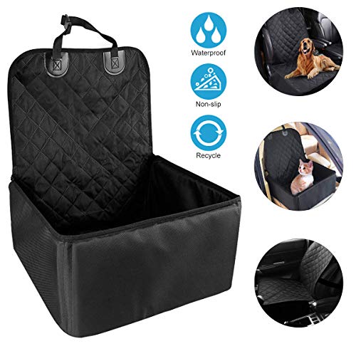 Zaeel Cubierta Asiento Coche Perro, Protector de Asiento de Coche para Mascota 2 en 1 Funda Impermeable con Doble Cremallera Cubierta de Protección del Perro para Mascotas y Viajes