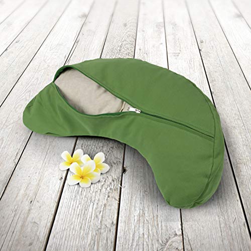 ZAFUKI Zafu Media Luna DESENFUNDABLE - cojín para meditación y Yoga (Verde Amazonas) ZAFUKI Zafu Media Luna DESENFUNDABLE - cojín para meditación y Yoga (Verde Amazonas)