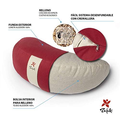 ZAFUKI Zafu Media Luna DESENFUNDABLE - cojín para meditación y Yoga (Verde Amazonas) ZAFUKI Zafu Media Luna DESENFUNDABLE - cojín para meditación y Yoga (Verde Amazonas)